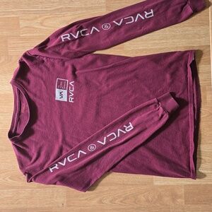 RVCA long sleeve t-shirt maroon